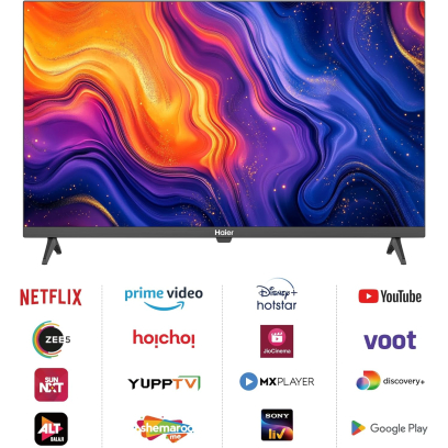 Haier TV 32 inch in Black - H32K80E | تلفزيون (شاشة) هاير 32 بوصة باللون أسود - H32K80E