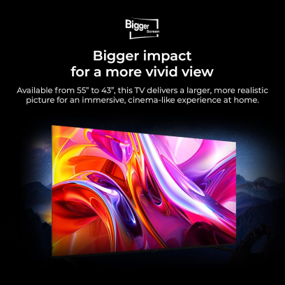 Haier TV 55 inch in Black - H55K85GUX | تلفزيون (شاشة) هاير 55 بوصة باللون أسود - H55K85GUX