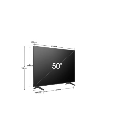 Hisense TV 50 inch in Black - 50A6N | تلفزيون (شاشة) هايسنس 50 بوصة باللون أسود - 50A6N