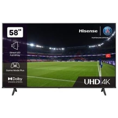 Hisense TV 58 inch in Black - 58A6N | تلفزيون (شاشة) هايسنس 58 بوصة باللون أسود - 58A6N