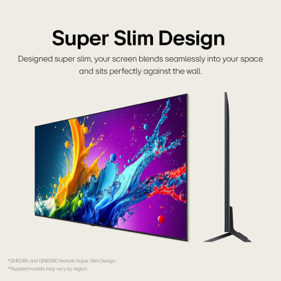 LG TV 55 inch in Black - 55QNED80T6B | تلفزيون (شاشة) إل جي 55 بوصة باللون أسود - 55QNED80T6B