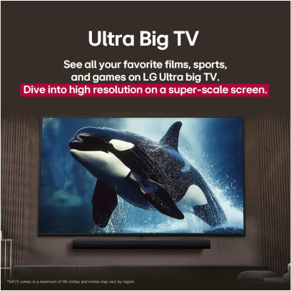 LG TV 65 inch in Black - 65UA85006LA | تلفزيون (شاشة) إل جي 65 بوصة باللون أسود - 65UA85006LA