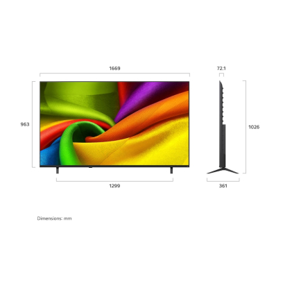 LG TV 75 inch in Black - 75NU850B6LA | تلفزيون (شاشة) إل جي 75 بوصة باللون أسود - 75NU850B6LA