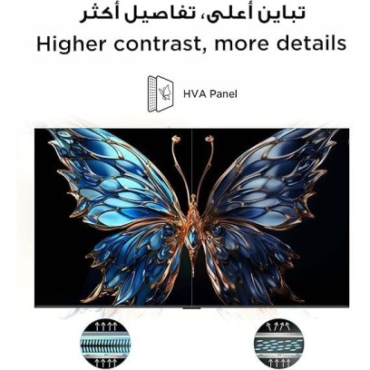 TCL TV 55 inch in Black - 55P6K | تلفزيون (شاشة) تي سي إل 55 بوصة باللون أسود - 55P6K