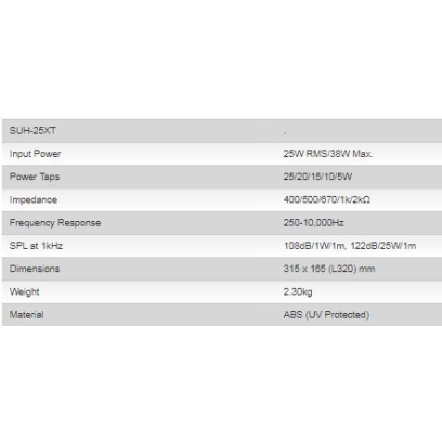 Unitex Horn Speaker 25 W in Grey - SUH-25XT | سماعة هورن يونيتكس 25 وات باللون رمادي - SUH-25XT