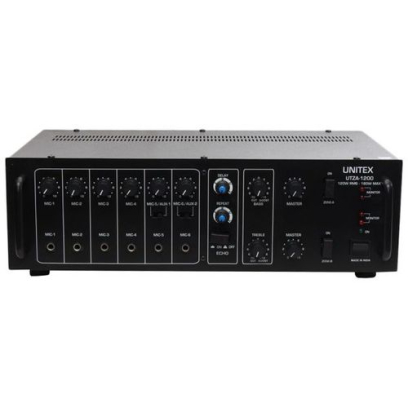 Unitex Mixer Amplifier 125 W in Black - USSA-125EU | امبليفاير ميكسر يونيتكس 125 وات باللون أسود - USSA-125EU
