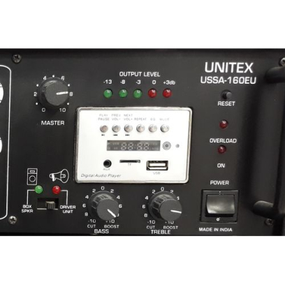 Unitex Mixer Amplifier 160 W in Black - USSA-160EU | امبليفاير ميكسر يونيتكس 160 وات باللون أسود - USSA-160EU