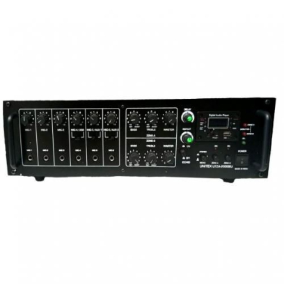 Unitex Mixer Amplifier 200 W in Black - UTZA-2000EU | امبليفاير ميكسر يونيتكس 200 وات باللون أسود - UTZA-2000EU
