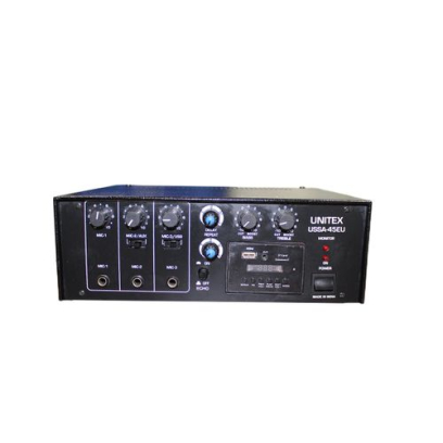 Unitex Mixer Amplifier 45 W in Black - USSA-45EU | امبليفاير ميكسر يونيتكس 45 وات باللون أسود - USSA-45EU