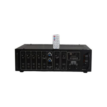 Unitex Mixer Amplifier 60 W in Black - UTZA-1200EU-USB | امبليفاير ميكسر يونيتكس 60 وات باللون أسود - UTZA-1200EU-USB
