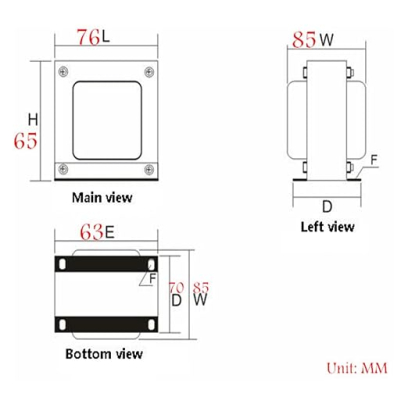 View Sound Power Transformer 100 W in Black and Copper - VS-100UD-PWR-TRANS | ترانس كهرباء فيو ساوند 100 وات باللون أسود ونحاسي - VS-100UD-PWR-TRANS