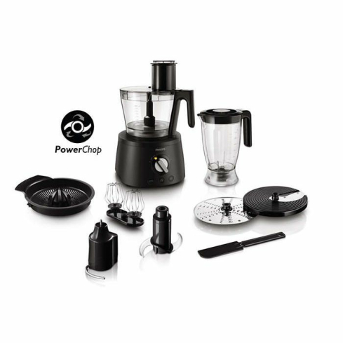 محضر طعام فيليبس 3 في 1 Avance Collection، سعة 3.4 لتر، 1300 وات، اسود - HR7776/90