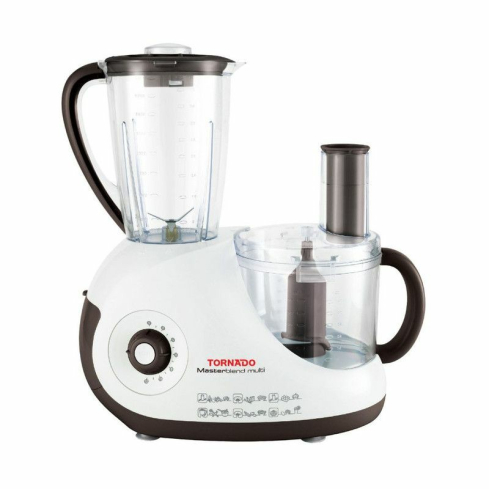محضر طعام تورنيدو MasterBlend Multi، سعة 2 لتر، 750 وات، ابيض وبني - FP-9300GL