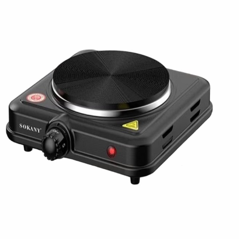 مسطح تسخين كهربائي سوكاني، 1000 وات، 1 شعلة، SK-5109 - أسود