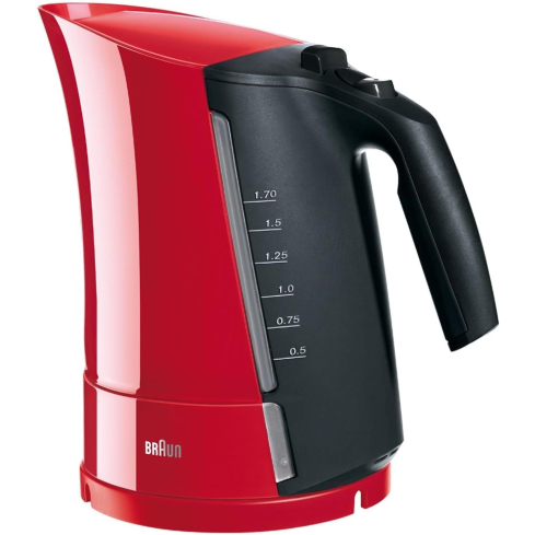 غلاية براون مالتي كويك 3، سعة 1.7 لتر، 2200 وات، WK 300 - أحمر أسود