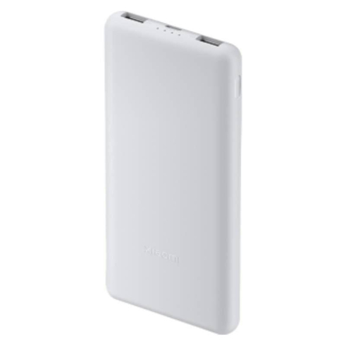 شاحن شاومي لايت السلكي المزدوج USB-C + USB-A، سعة 10000 مللي أمبير، قدرة 22.5 واط، 3 منافذ، لون رمادي فاتح