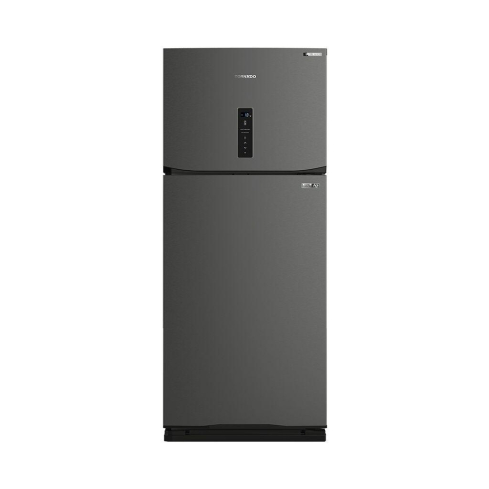 Tornado Refrigerator 396 Liter in Dark Stainless - RF-480ATV-DST | ثلاجة تورنيدو 396 لتر باللون استانلس غامق - RF-480ATV-DST