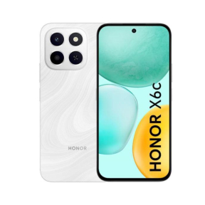 Honor X6c 256 GB 6GB RAM Moonlight White 4G LTE Smartphone | موبايل هونر X6c 256 جيجا رام 6 جيجا لون أبيض شبكة 4G LTE