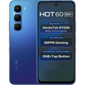 Infinix Hot 60 128 GB 6GB RAM Shadow Blue 5G Smartphone | موبايل إنفينيكس Hot 60 128 جيجا رام 6 جيجا لون أزرق شبكة 5G