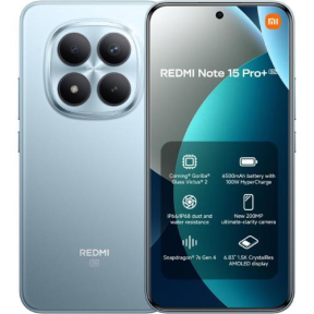 Redmi Note 15 Pro Plus 256 GB 12GB RAM Glacier Blue 5G Smartphone | موبايل ريدمي Note 15 Pro Plus 256 جيجا رام 12 جيجا لون أزرق شبكة 5G