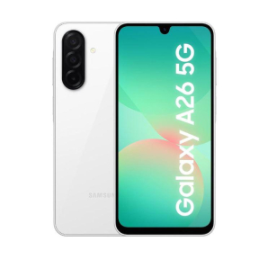 Samsung A26 128 GB 6GB RAM White 5G Smartphone | موبايل سامسونج A26 128 جيجا رام 6 جيجا لون أبيض شبكة 5G
