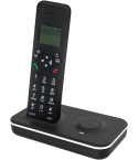 تليفون ارضي لاسلكي العدل تك، اسود - D1002B