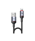كابل شحن ونقل بيانات Yesido CA129L بقوة 12 واط وتيار 2.4 أمبير، من نوع USB إلى 8 دبابيس، طوله 1.2 متر، لون أسود