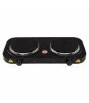 مسطح تسخين سوكاني كهربائي، 2 شعلة، 2000 وات، اسود - SK-5107