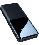 باور بانك سلكي جوي رووم منفذ USB-A بقوة 22.5 وات + USB-A بقوة 22.5 وات + USB-C بقوة 20 وات ديجيتال، 10000 مللي امبير، 22.5 وات، 3 منافذ، اسود - JR-QP191